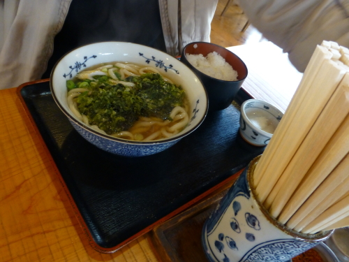 いろりや・青さのり天ぷらうどん