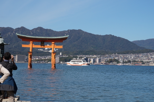 宮島、大鳥居、フェリー