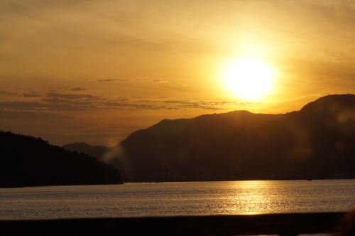 宮島の夕日