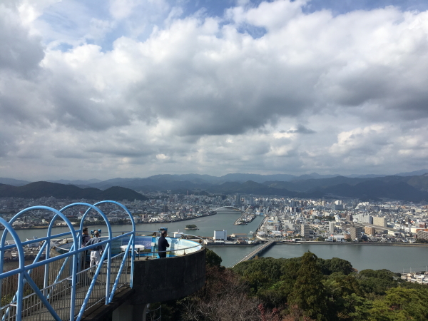 五台山から見る高知の街